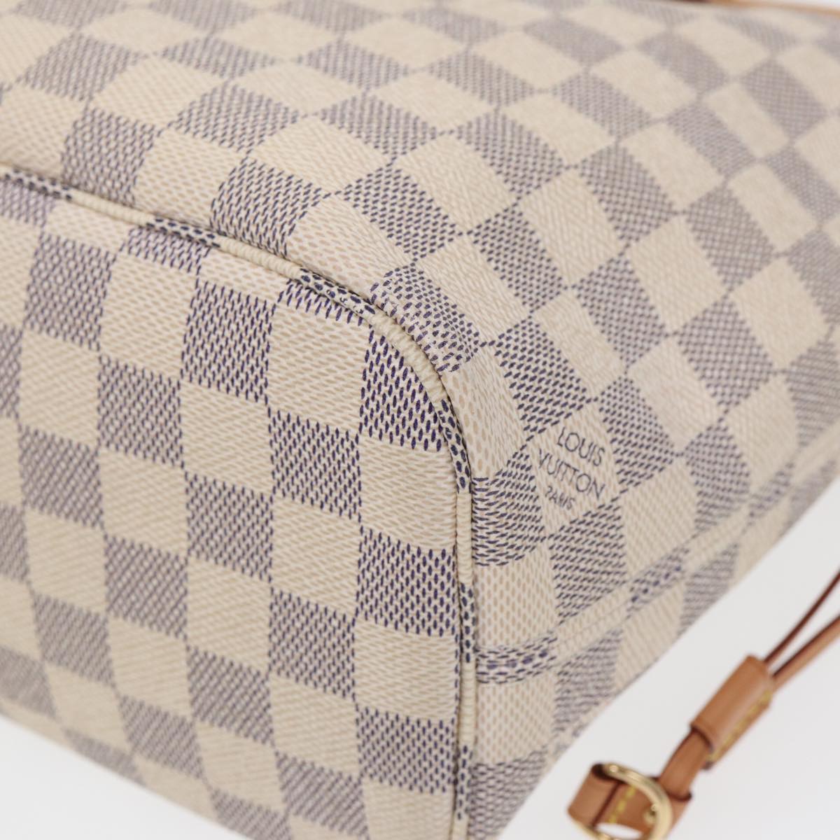 LOUIS VUITTON Damier Azur Neverfull PM Tote Bag N41362 LV hk1426A