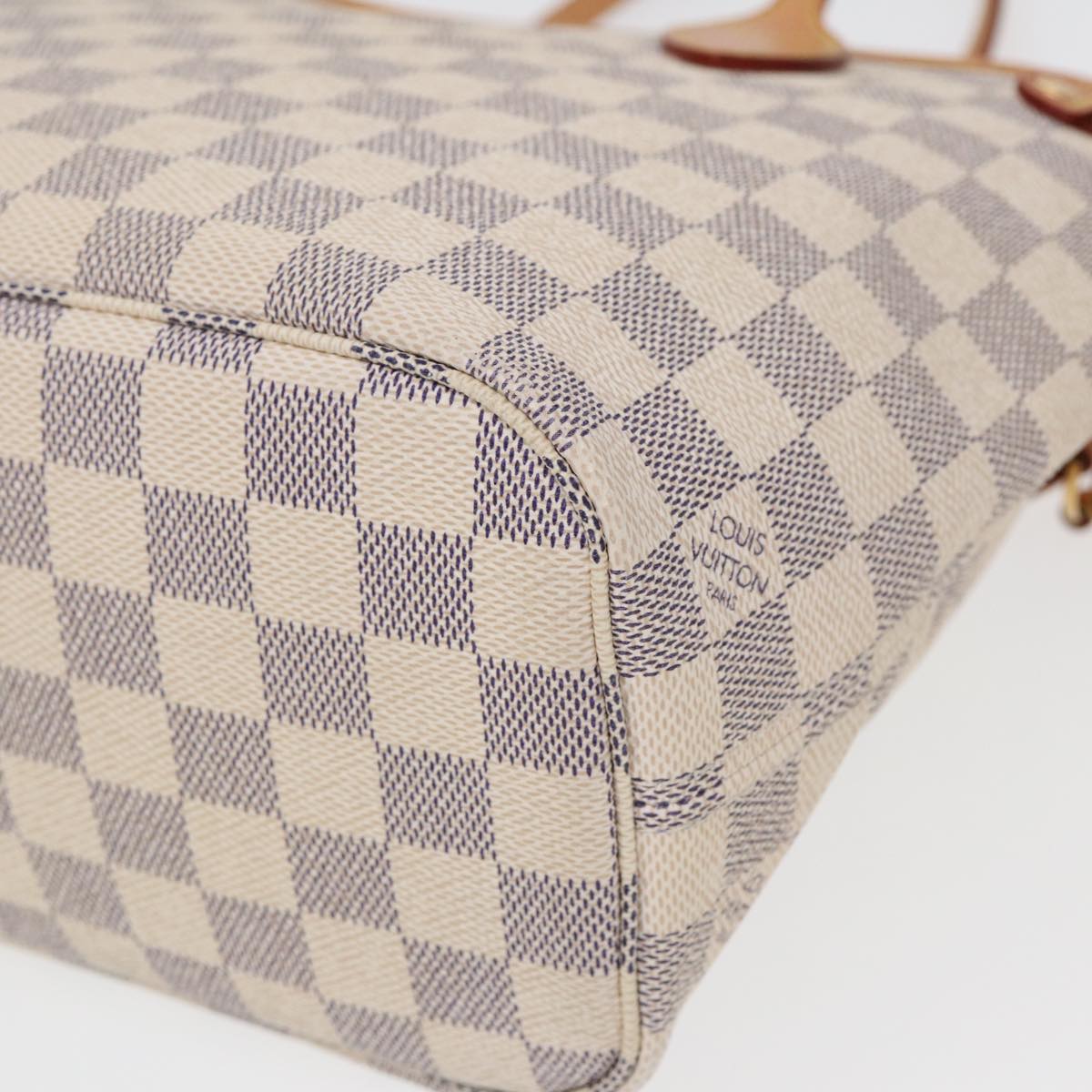 LOUIS VUITTON Damier Azur Neverfull PM Tote Bag N41362 LV hk1426A