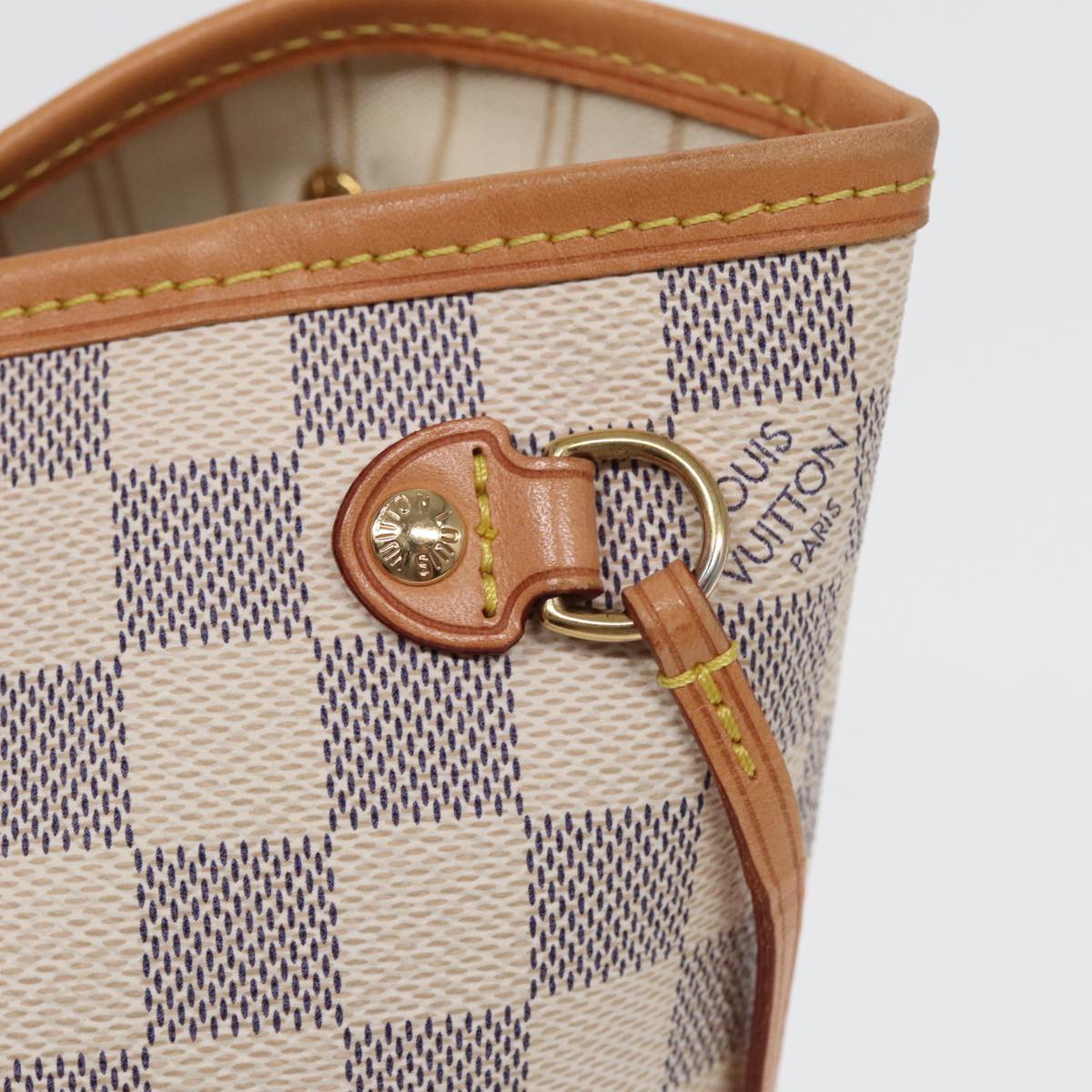 LOUIS VUITTON Damier Azur Neverfull PM Tote Bag N41362 LV hk1426A