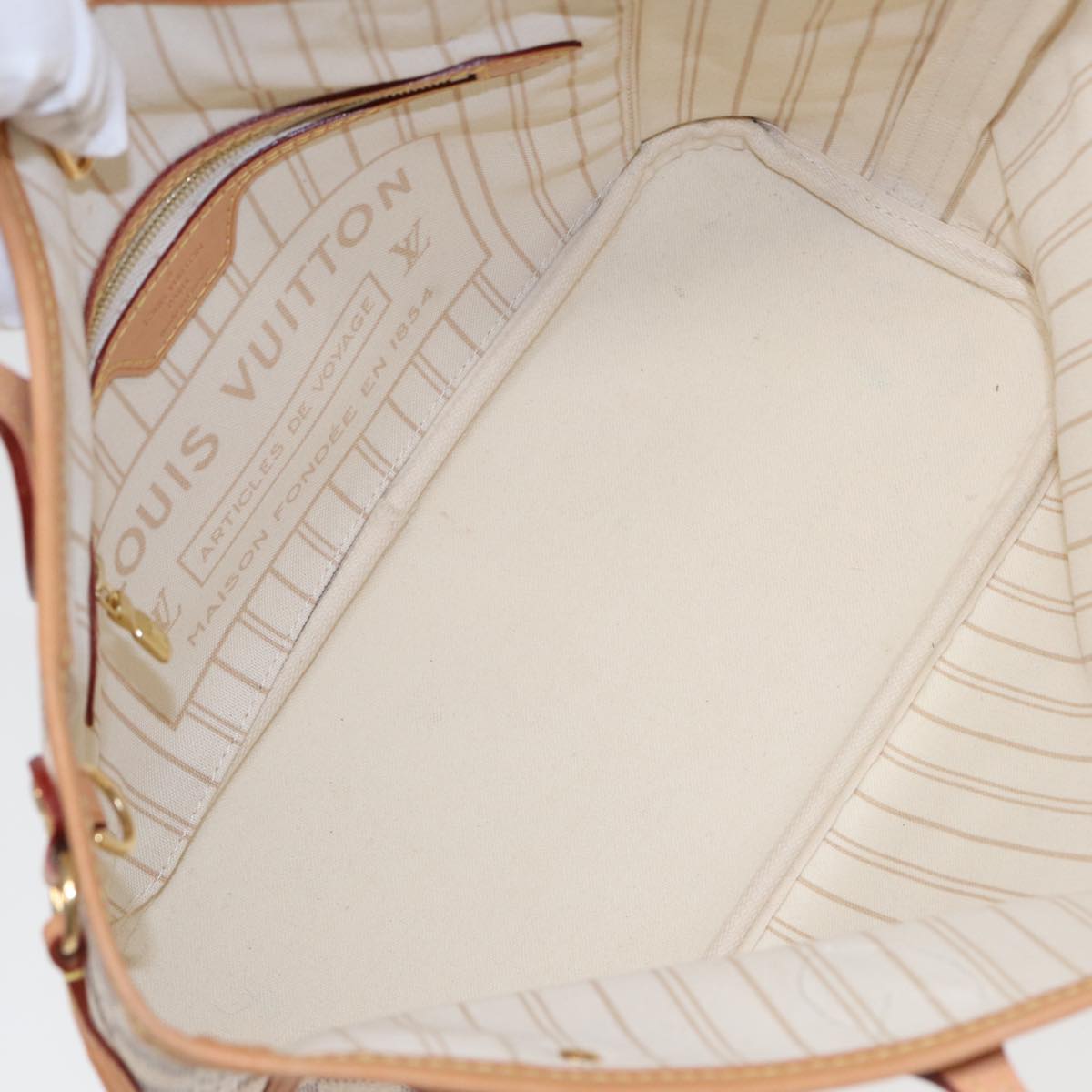 LOUIS VUITTON Damier Azur Neverfull PM Tote Bag N41362 LV hk1426A