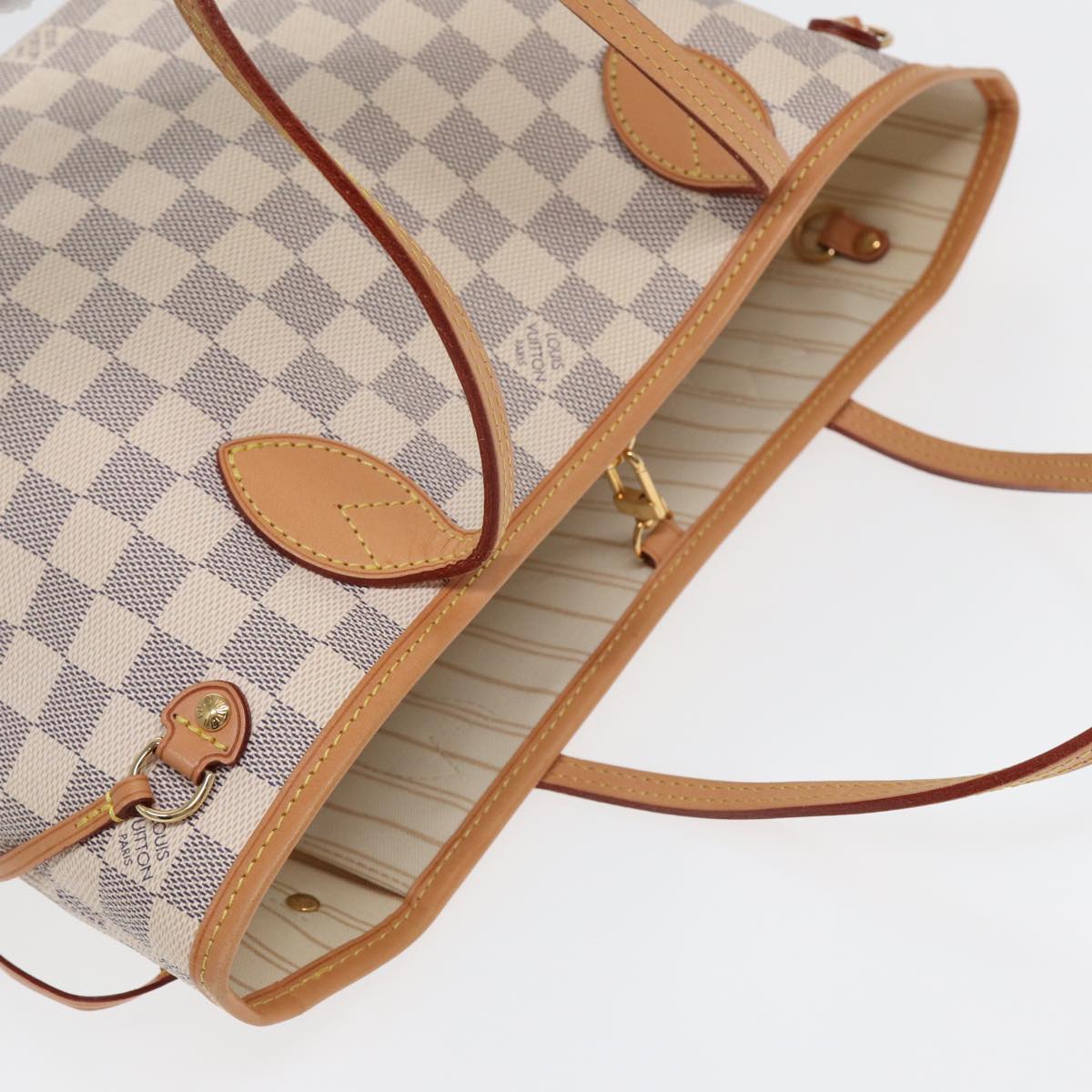LOUIS VUITTON Damier Azur Neverfull PM Tote Bag N41362 LV hk1426A