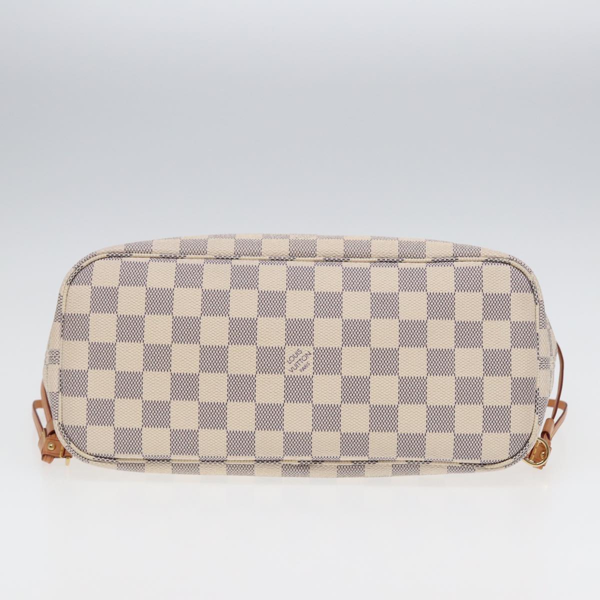 LOUIS VUITTON Damier Azur Neverfull PM Tote Bag N41362 LV hk1426A