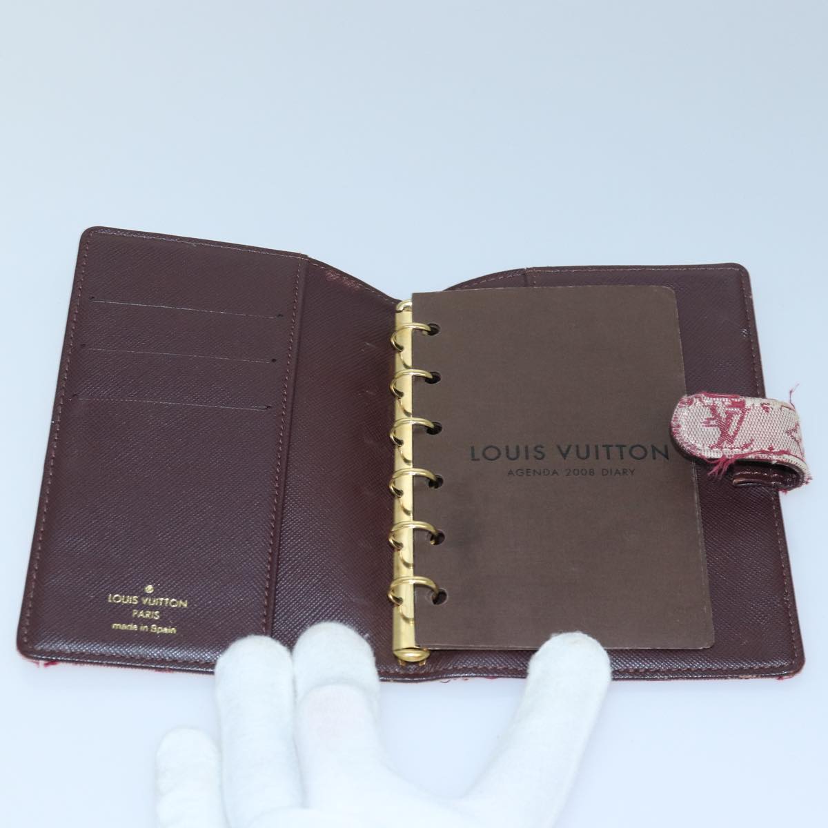 LOUIS VUITTON Vernis Taiga Agenda PM Day Planner Cover 3Set Beige LV hk1436