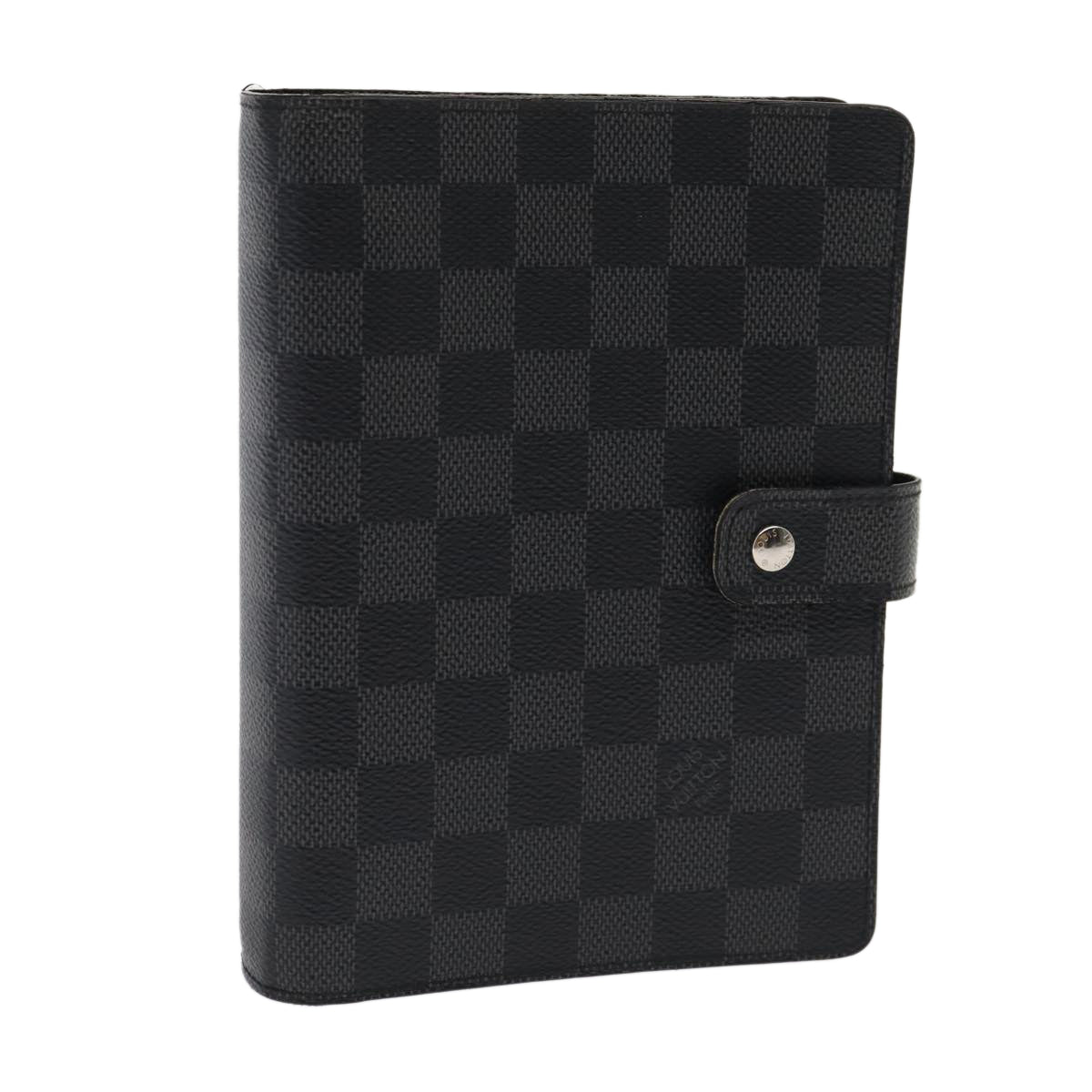 LOUIS VUITTON Damier Graphite Agenda MM Day Planner Cover R20242 LV hk1439