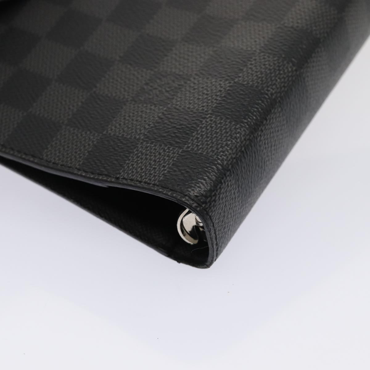 LOUIS VUITTON Damier Graphite Agenda MM Day Planner Cover R20242 LV hk1439