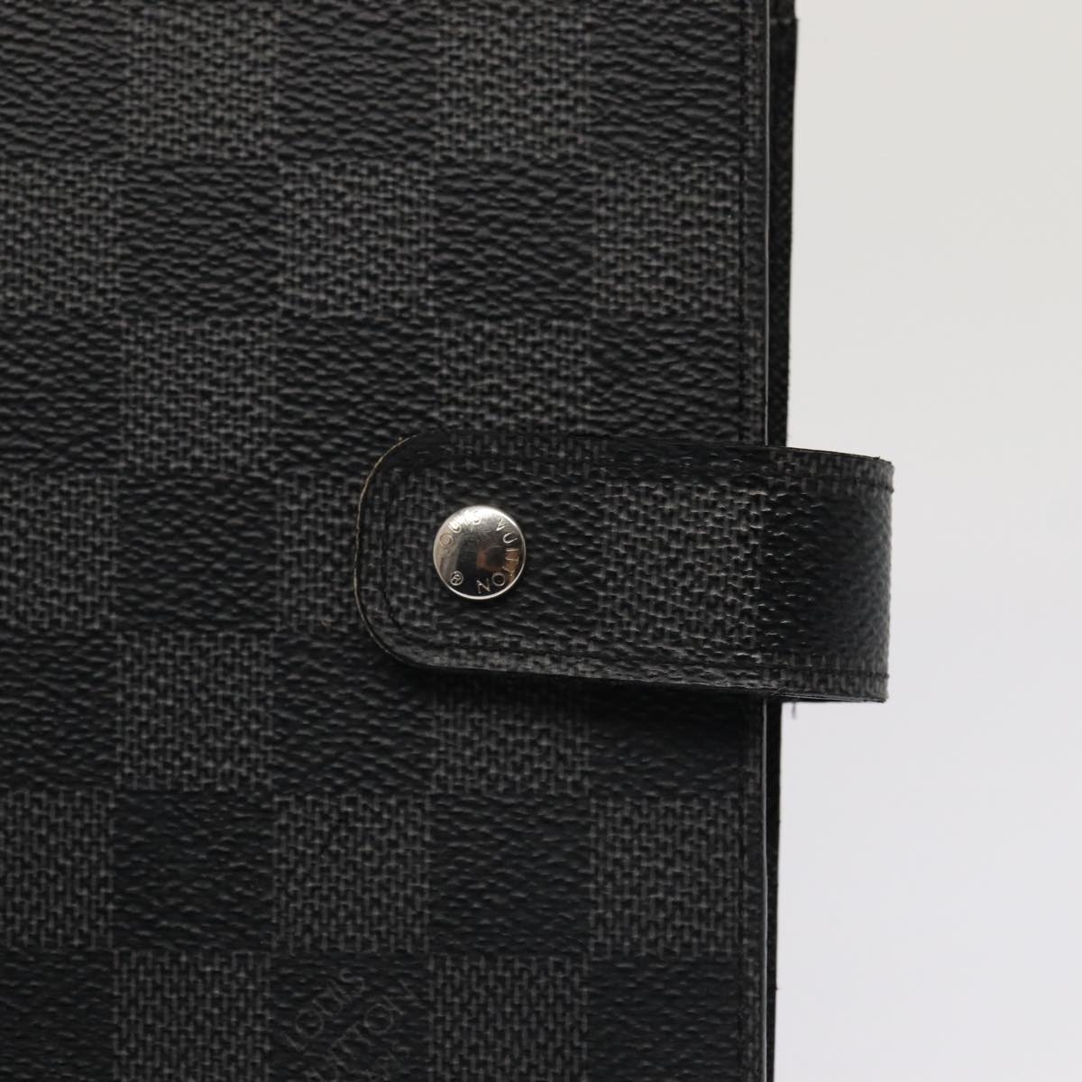 LOUIS VUITTON Damier Graphite Agenda MM Day Planner Cover R20242 LV hk1439
