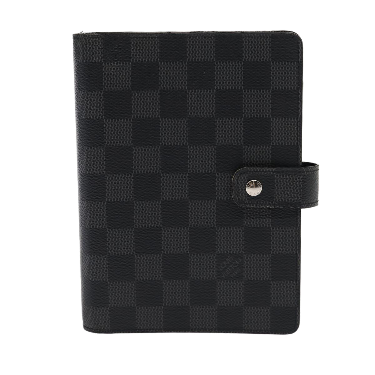 LOUIS VUITTON Damier Graphite Agenda MM Day Planner Cover R20242 LV hk1439