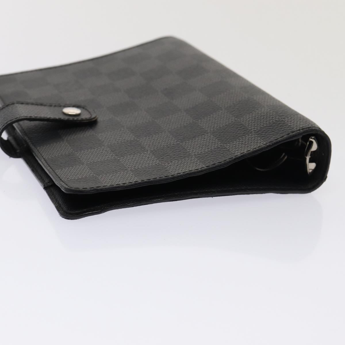 LOUIS VUITTON Damier Graphite Agenda MM Day Planner Cover R20242 LV hk1439