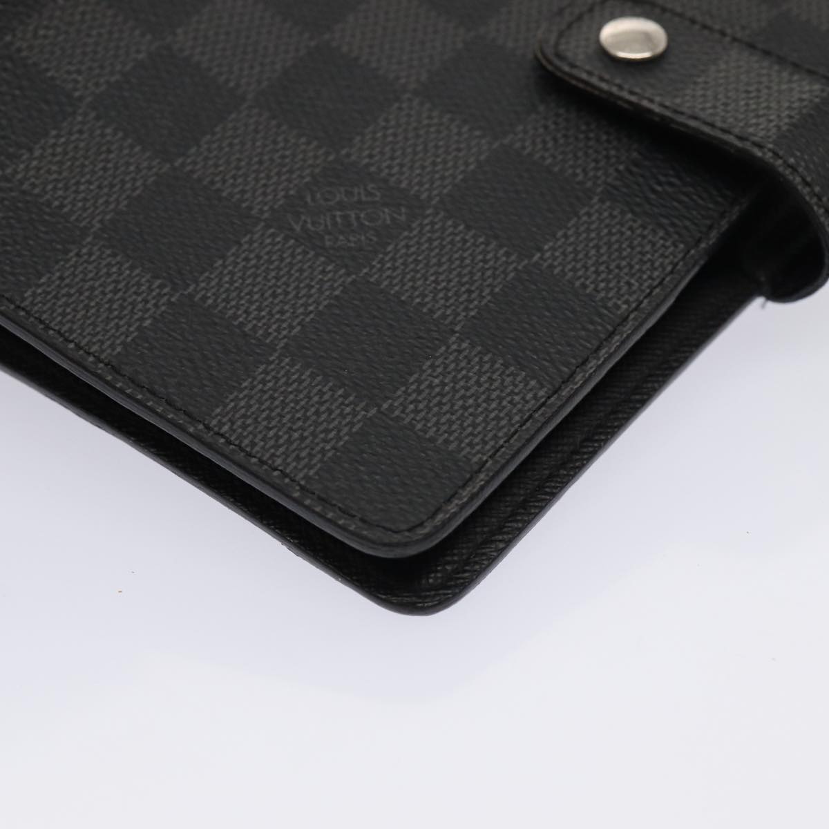 LOUIS VUITTON Damier Graphite Agenda MM Day Planner Cover R20242 LV hk1439