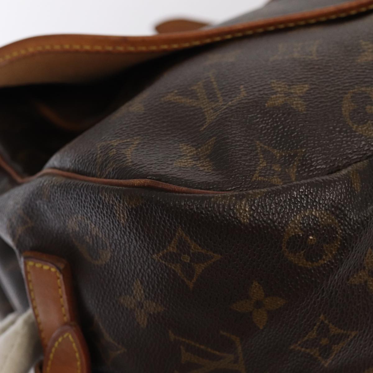 LOUIS VUITTON Monogram Saumur 35 Shoulder Bag M42254 LV hk1445