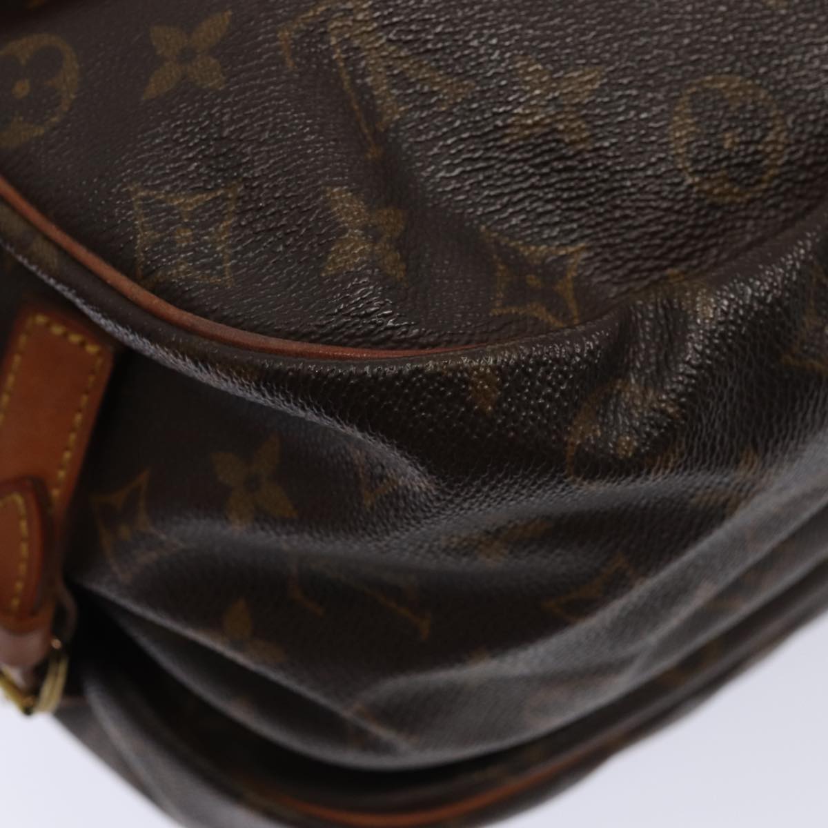 LOUIS VUITTON Monogram Saumur 35 Shoulder Bag M42254 LV hk1445
