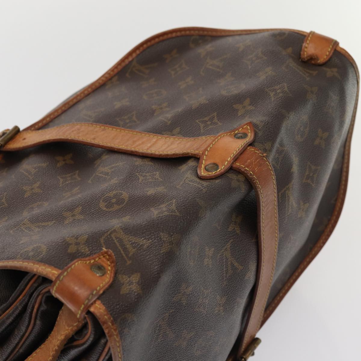 LOUIS VUITTON Monogram Saumur 35 Shoulder Bag M42254 LV hk1445