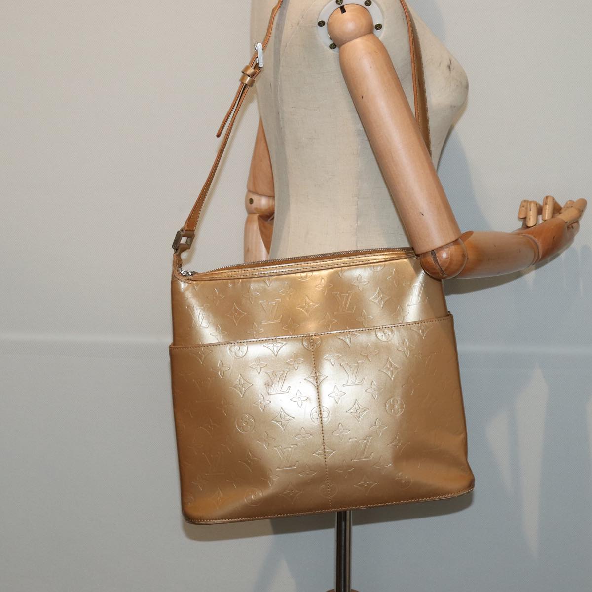 LOUIS VUITTON Monogram Mat Sutter Shoulder Bag Amble M55167 LV hk1474