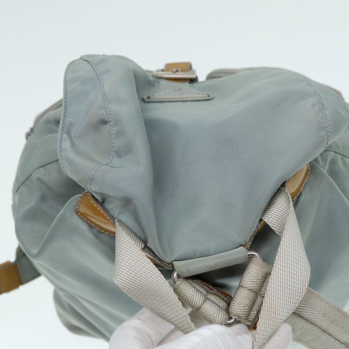 Luxury Prada Backpack Nylon Blue Silver  hk1564