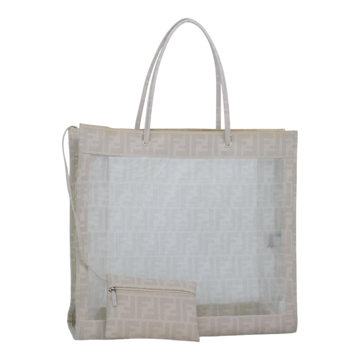Luxury Fendi Tote Bag Nylon White Silverhk1586