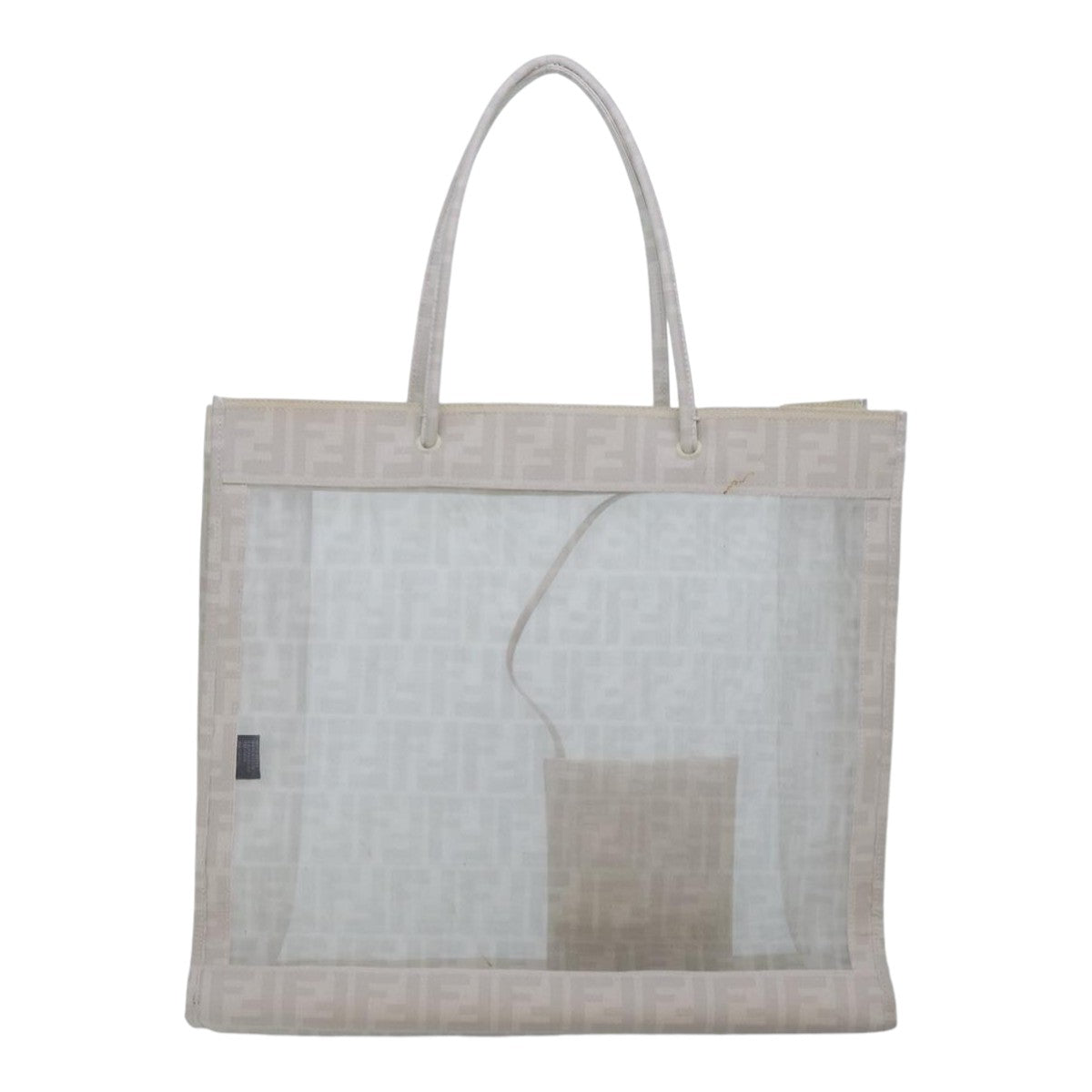Luxury Fendi Tote Bag Nylon White Silverhk1586