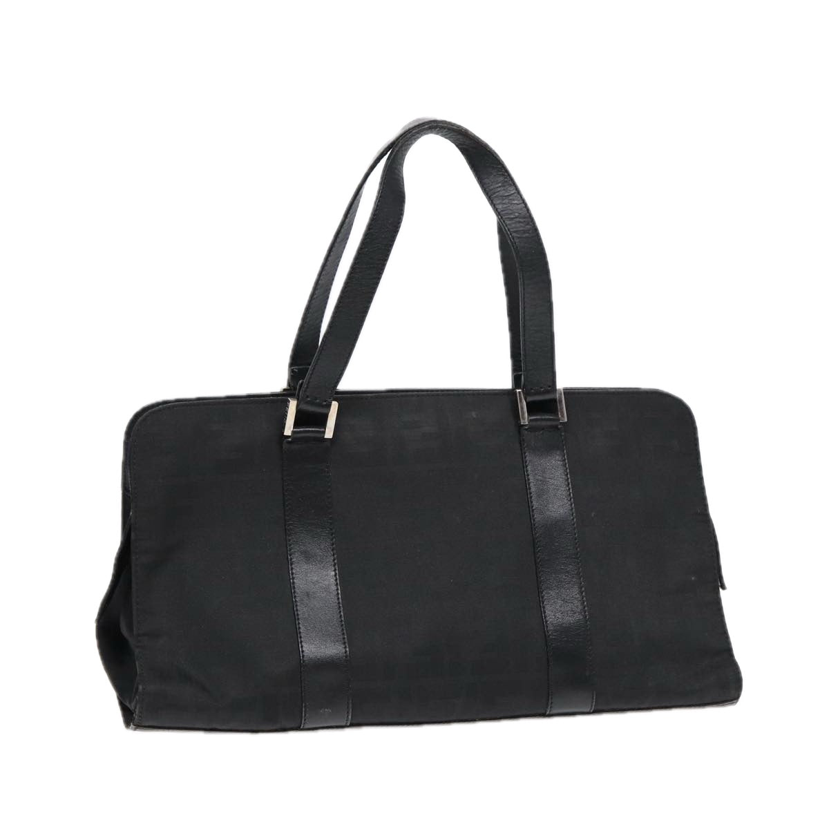 Luxury Fendi Zucca Canvas Hand Bag Black Silverhk1588