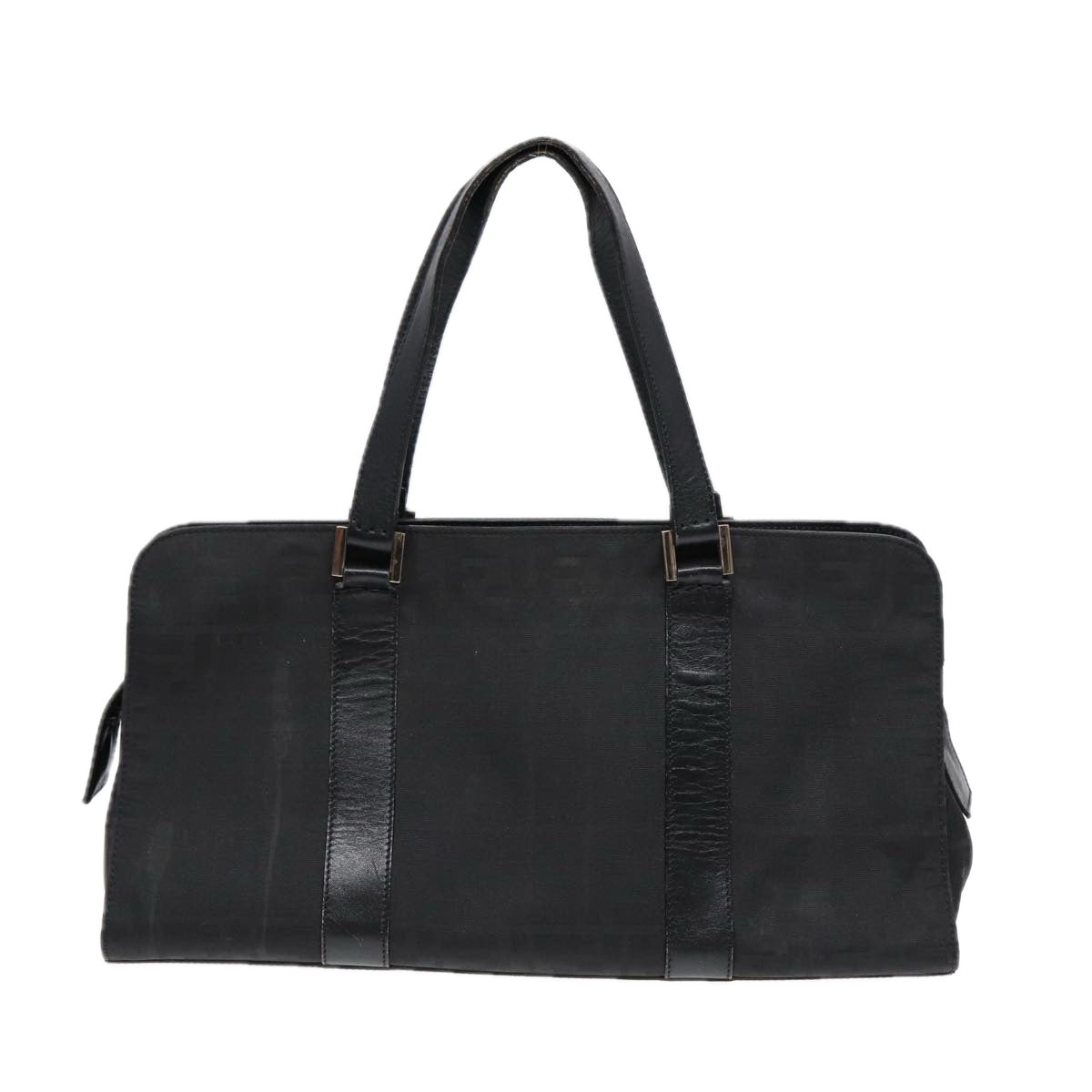Luxury Fendi Zucca Canvas Hand Bag Black Silverhk1588