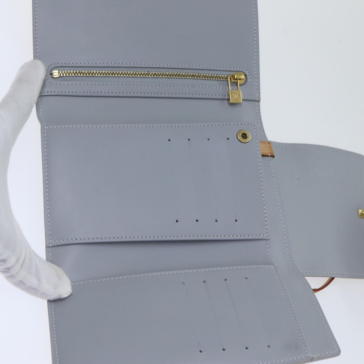 LOUIS VUITTON Monogram Vernis Walker Gris M91031 LV hk1594