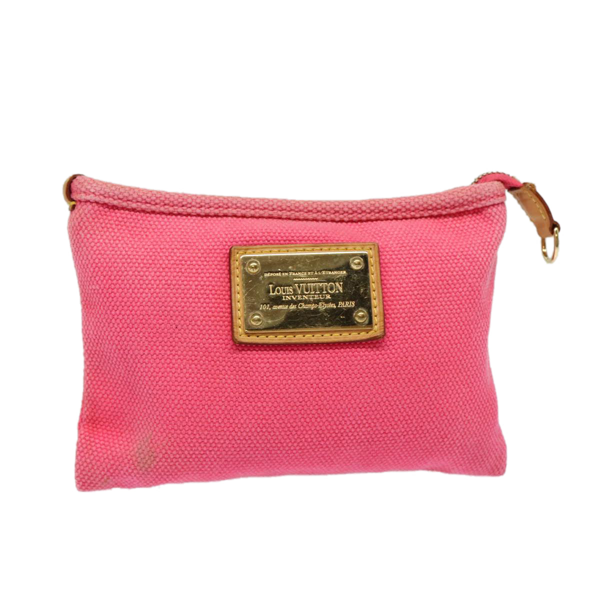 LOUIS VUITTON Antigua Pochette Plat PM Pouch Pink Rose M40068 LV hk1603