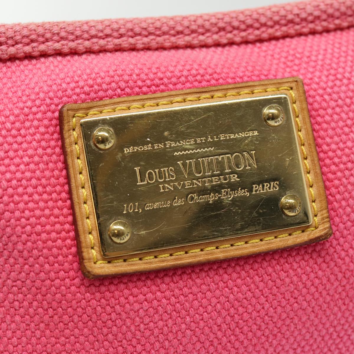 LOUIS VUITTON Antigua Pochette Plat PM Pouch Pink Rose M40068 LV hk1603