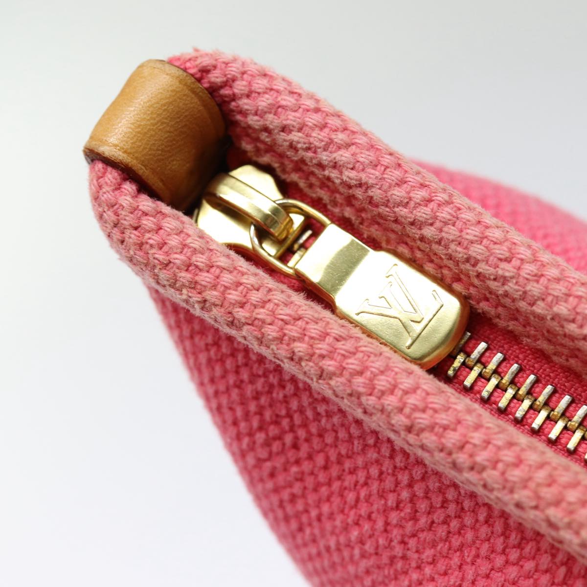 LOUIS VUITTON Antigua Pochette Plat PM Pouch Pink Rose M40068 LV hk1603
