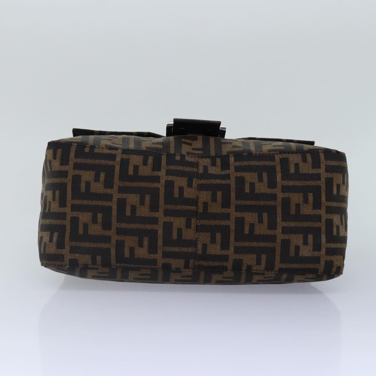 Luxury Fendi Zucca Canvas Mamma Baguette Shoulder Bag Brown Black Silverhk1612