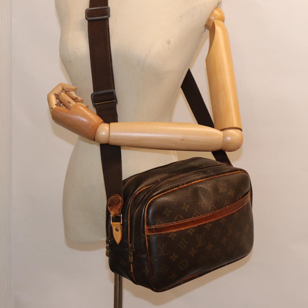 LOUIS VUITTON Monogram Reporter PM Shoulder Bag M45254 LV hk1625