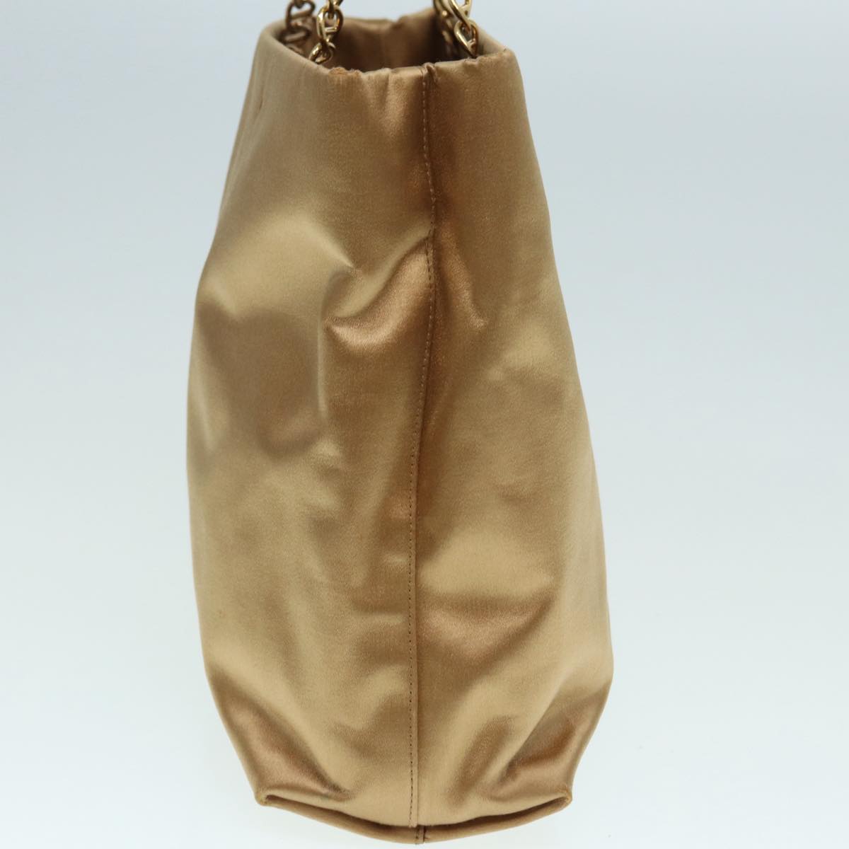 Luxury Prada Chain Hand Bag Satin Brown Gold  hk1635