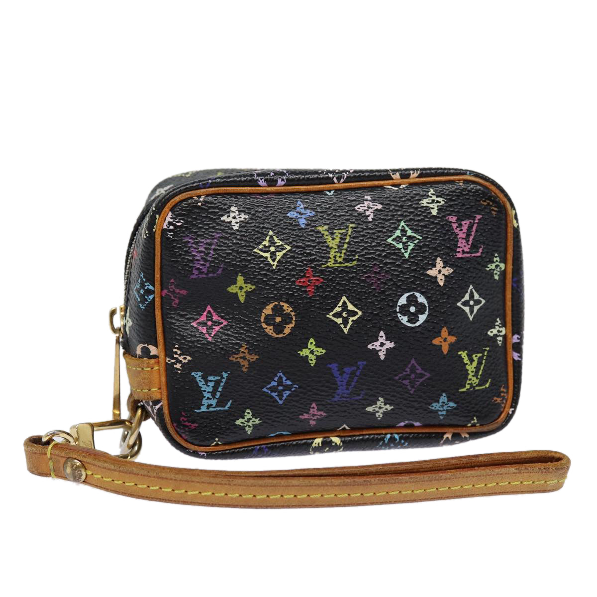 LOUIS VUITTON Monogram Multicolor Trousse Wapity Pouch Black M58034 hk1642
