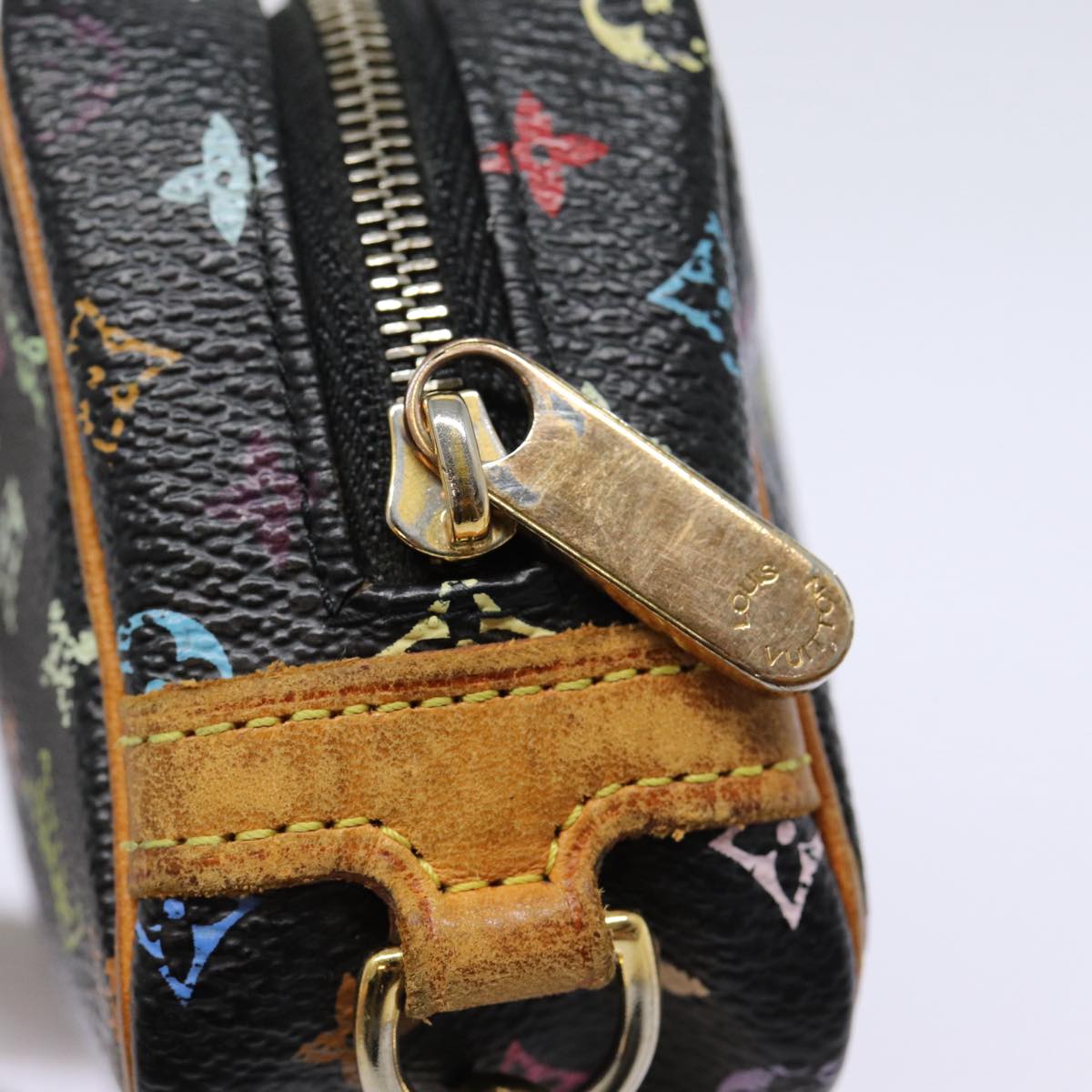 LOUIS VUITTON Monogram Multicolor Trousse Wapity Pouch Black M58034 hk1642