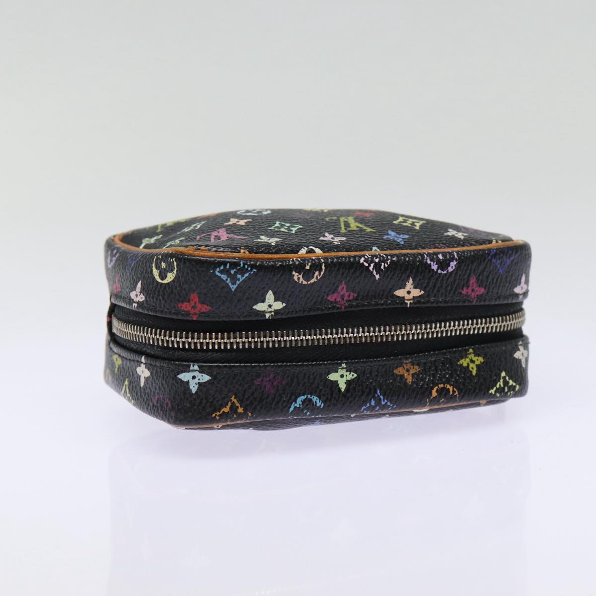 LOUIS VUITTON Monogram Multicolor Trousse Wapity Pouch Black M58034 hk1642