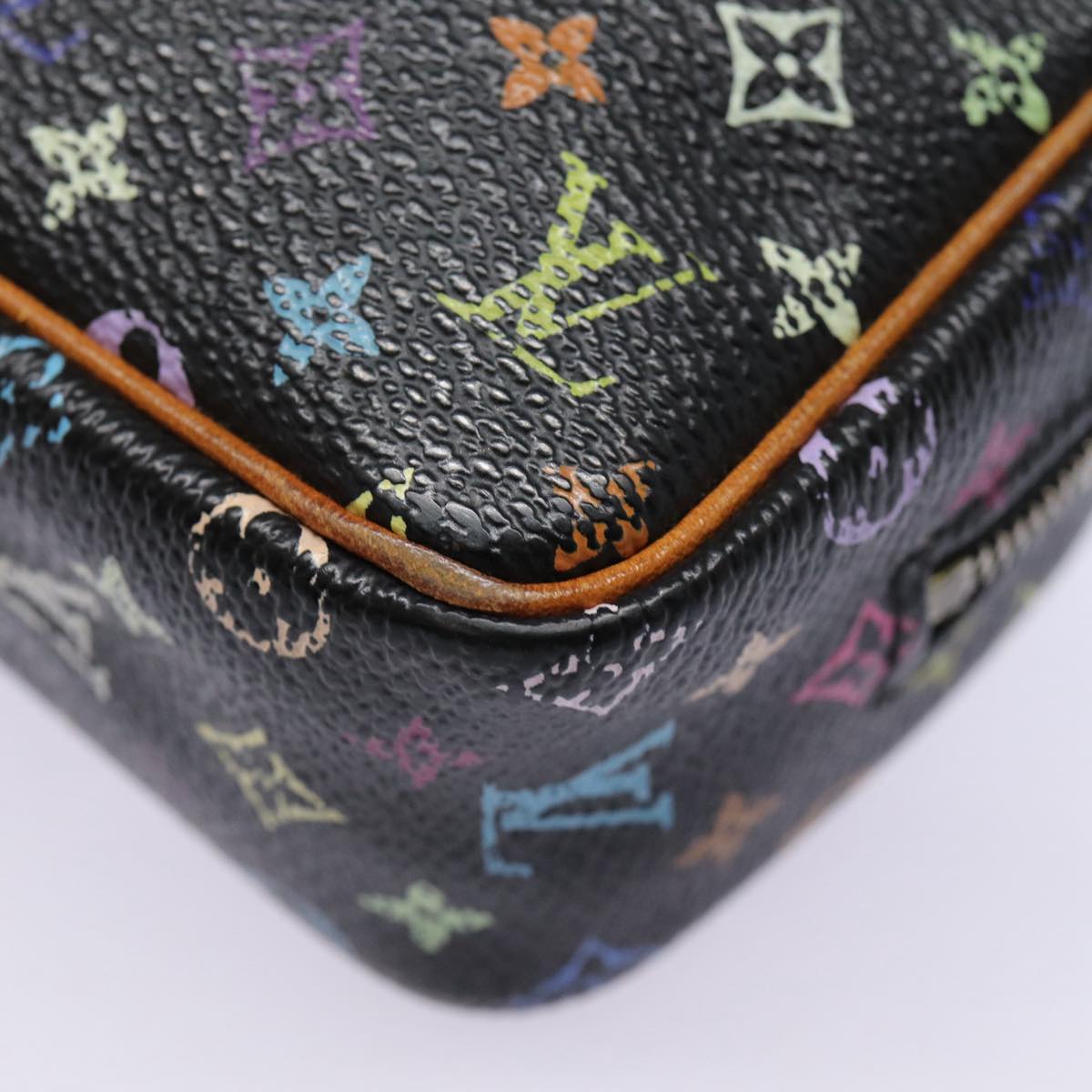 LOUIS VUITTON Monogram Multicolor Trousse Wapity Pouch Black M58034 hk1642