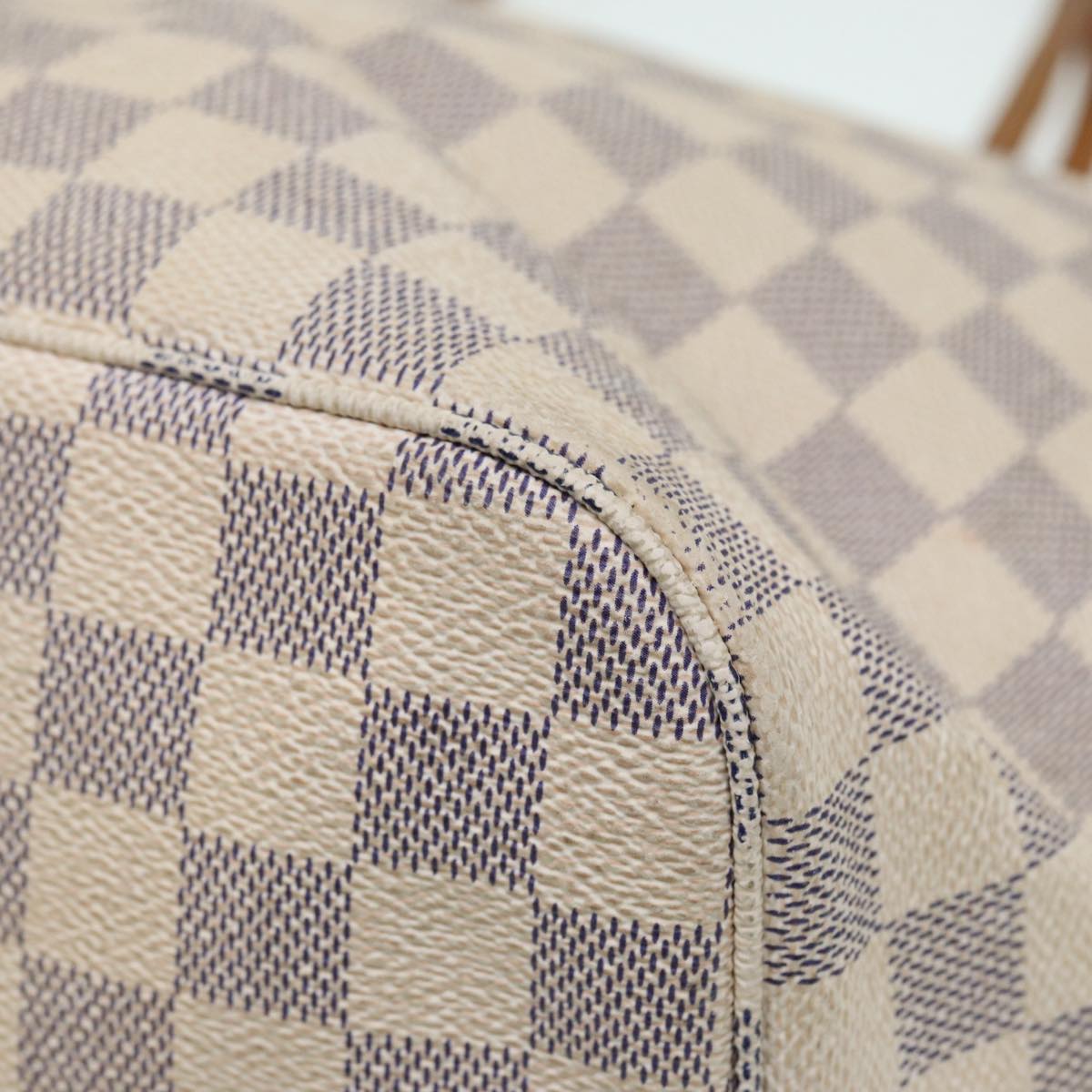 LOUIS VUITTON Damier Azur Neverfull MM Tote Bag N41605 LV hk1644