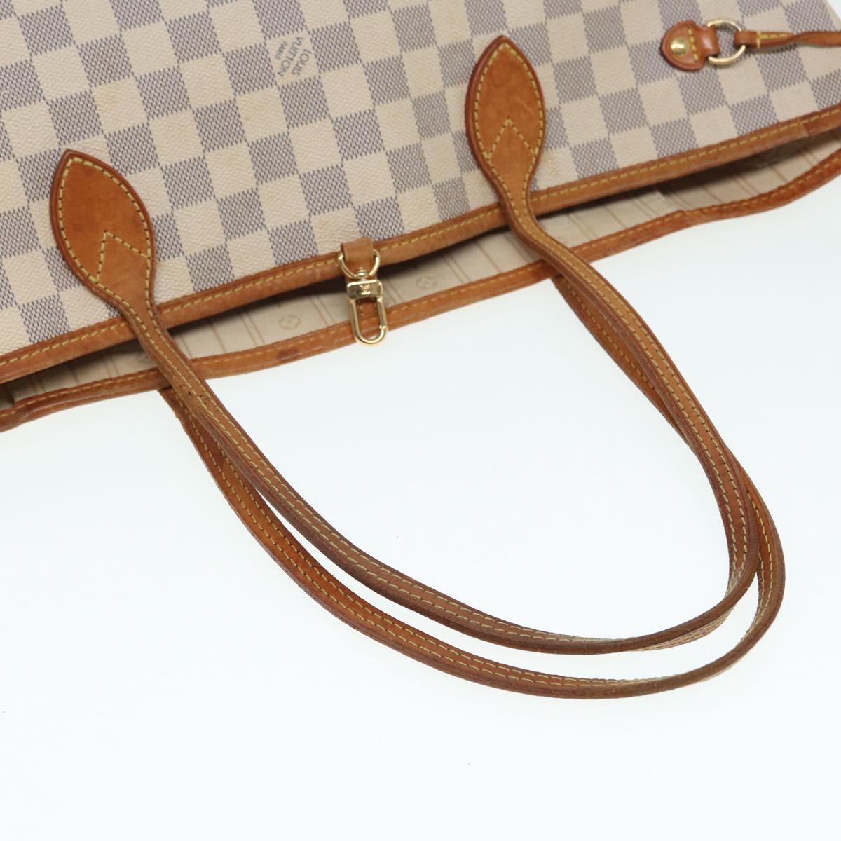 LOUIS VUITTON Damier Azur Neverfull MM Tote Bag N41605 LV hk1644