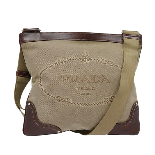 Luxury Prada Shoulder Bag Canvas Beige  hk1672
