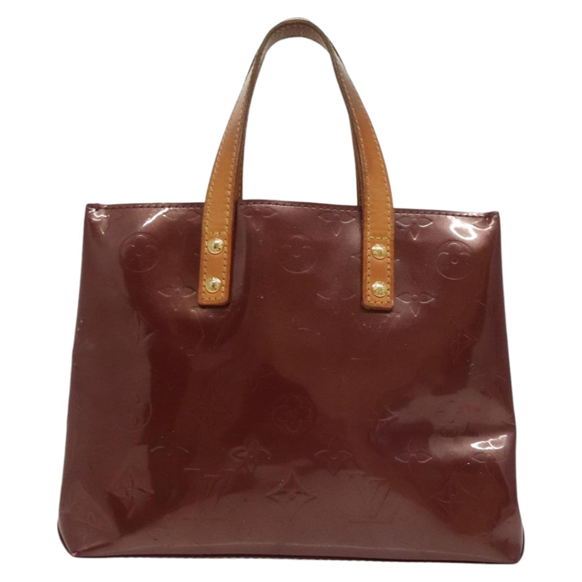 LOUIS VUITTON Monogram Vernis Reade PM Hand Bag Purple Viole M93578 hk1831