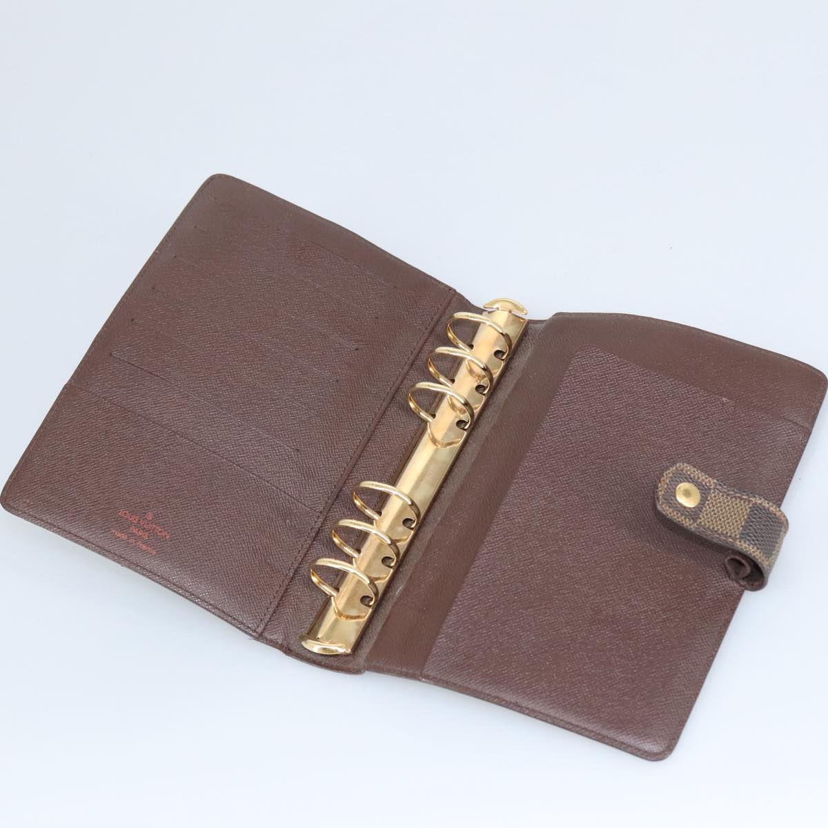 LOUIS VUITTON Damier Ebene Agenda MM Day Planner Cover R20240 LV hk1834