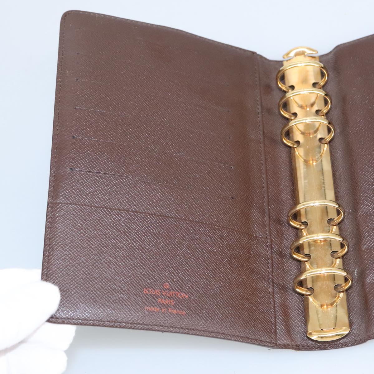 LOUIS VUITTON Damier Ebene Agenda MM Day Planner Cover R20240 LV hk1834