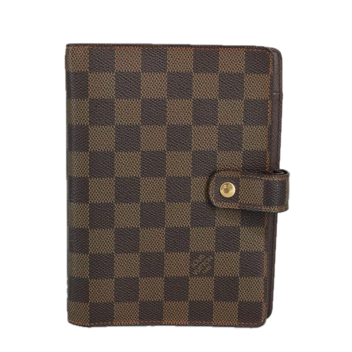 LOUIS VUITTON Damier Ebene Agenda MM Day Planner Cover R20240 LV hk1834