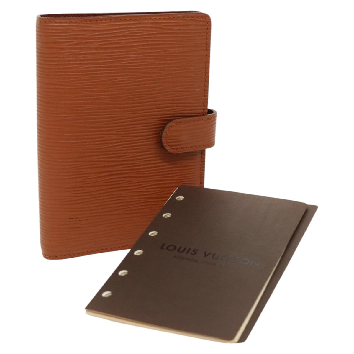LOUIS VUITTON Epi Agenda PM Day Planner Cover Brown R20053 LV hk1842