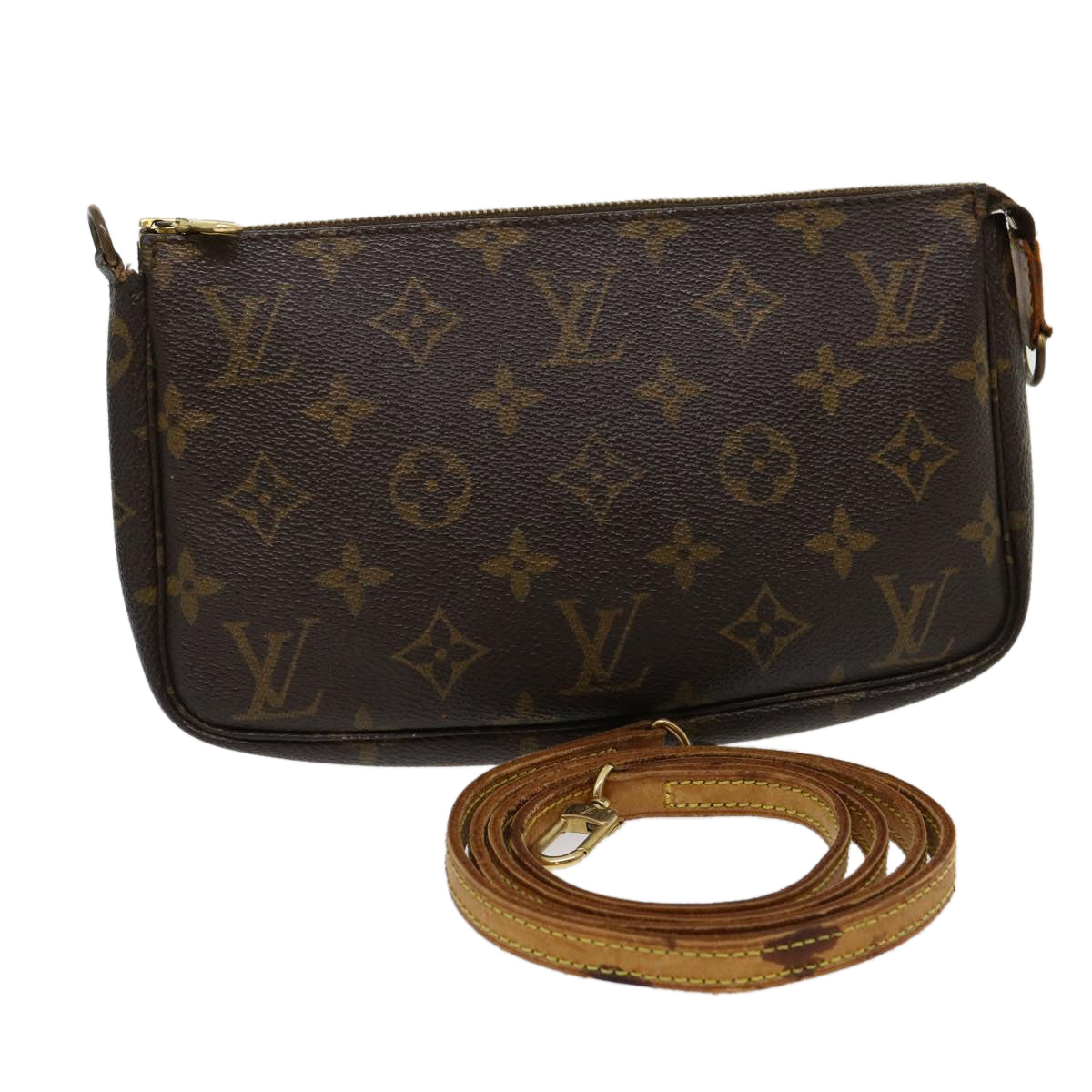 LOUIS VUITTON Monogram Pochette Accessoires Pouch M51980 LV hk460