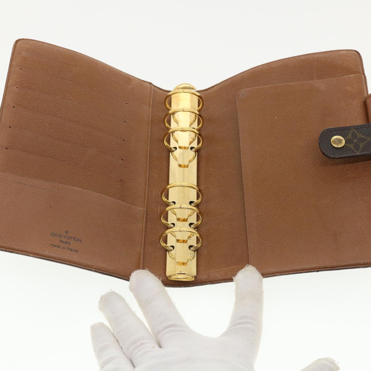 LOUIS VUITTON Monogram Agenda MM Day Planner Cover R20105 LV hk479