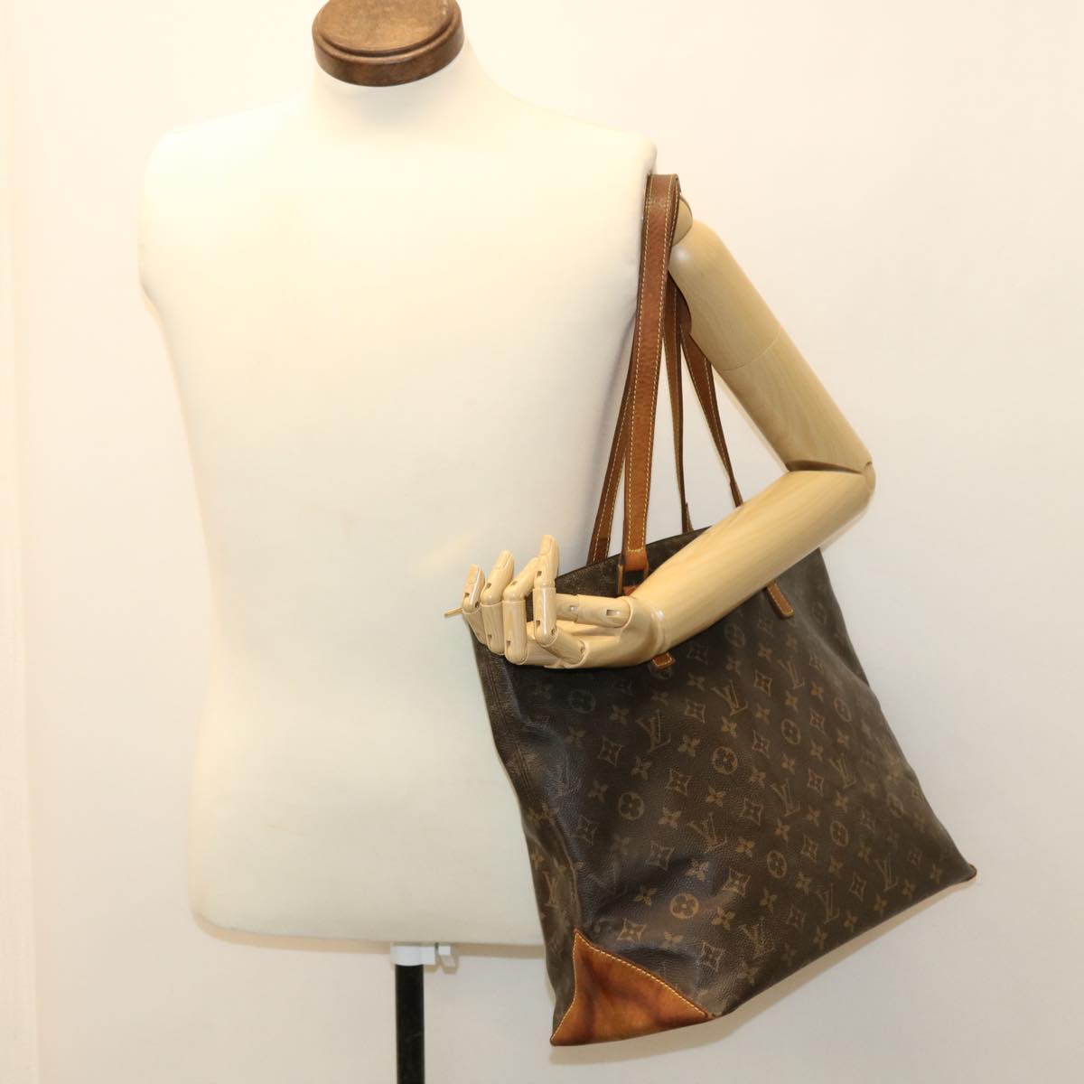 LOUIS VUITTON Monogram Cabas Mezzo Tote Bag M51151 LV hk608