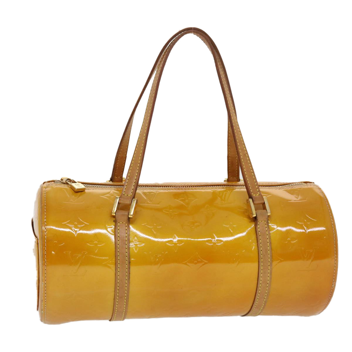 LOUIS VUITTON Monogram Vernis Bedford Hand Bag Beige M91006 LV hk704