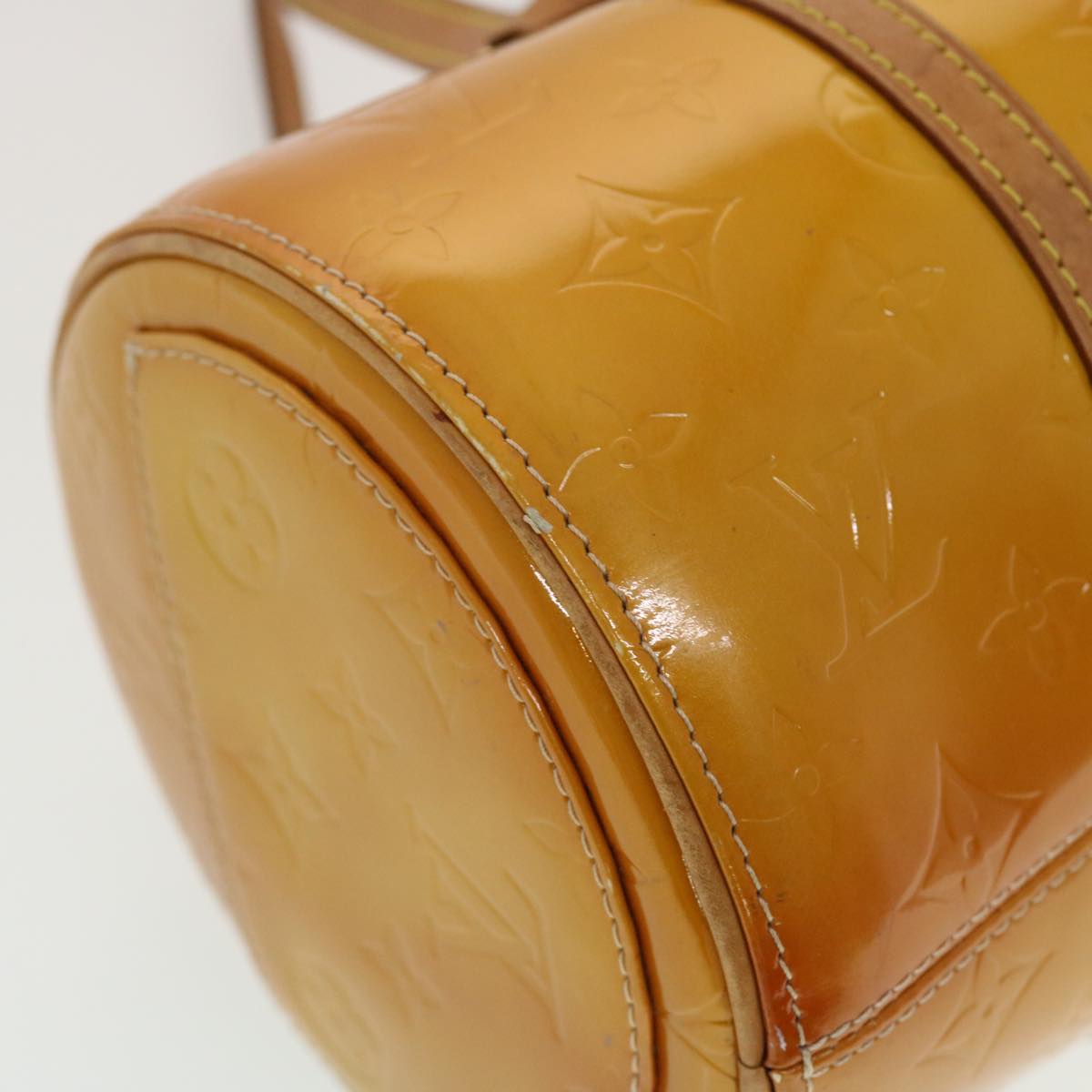 LOUIS VUITTON Monogram Vernis Bedford Hand Bag Beige M91006 LV hk704