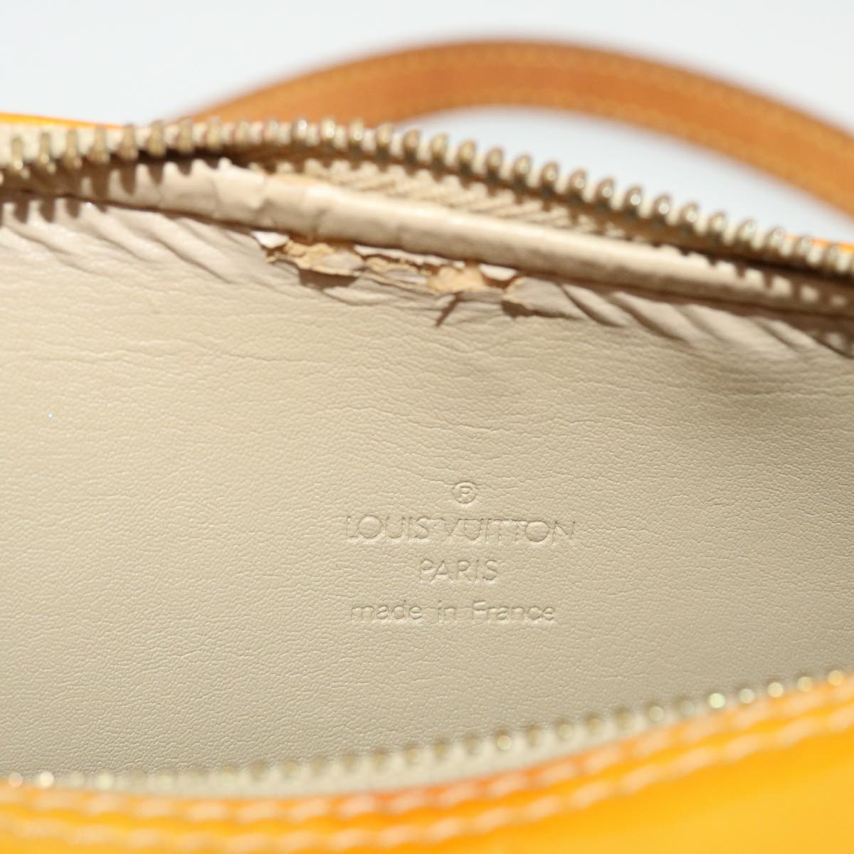 LOUIS VUITTON Monogram Vernis Bedford Hand Bag Beige M91006 LV hk704