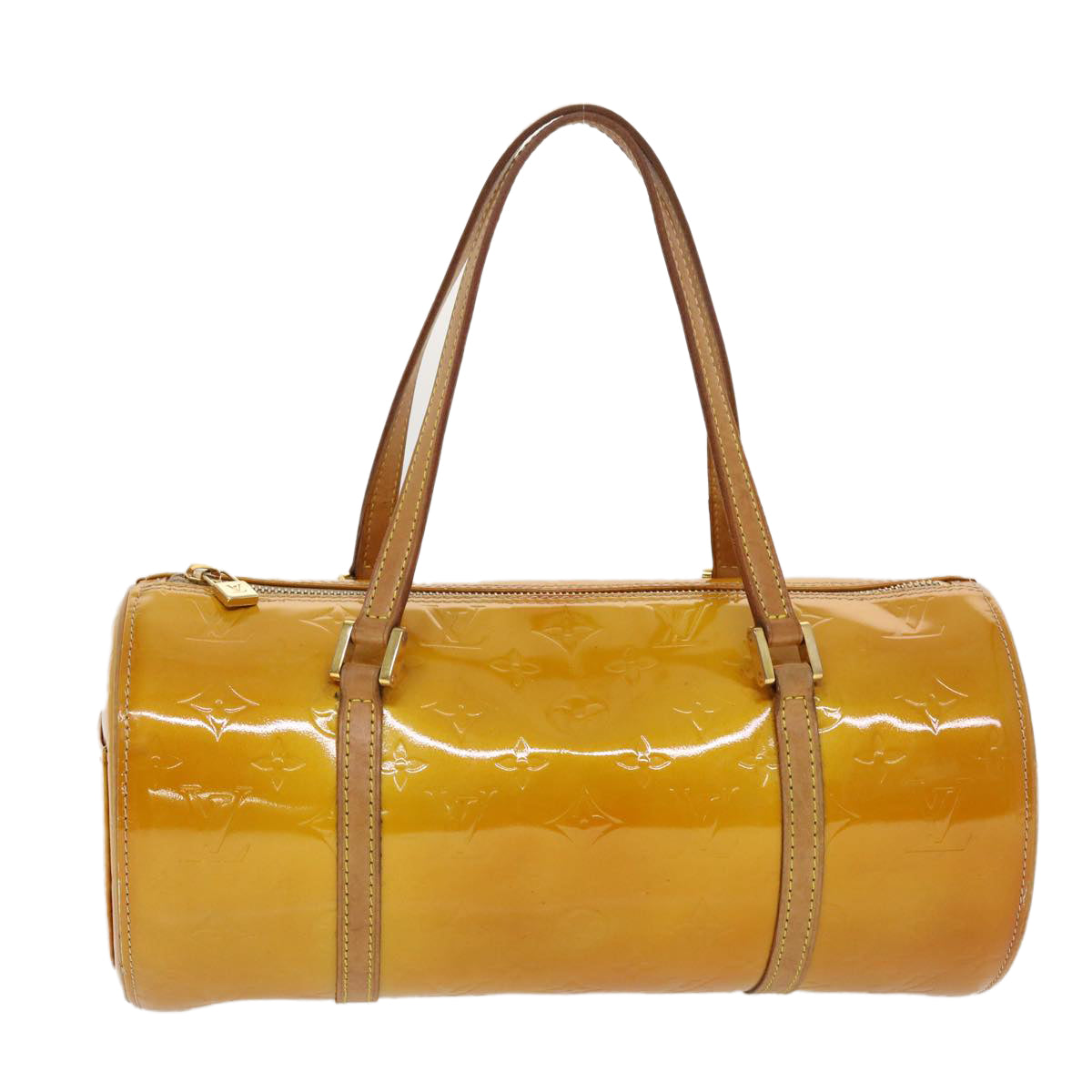 LOUIS VUITTON Monogram Vernis Bedford Hand Bag Beige M91006 LV hk704