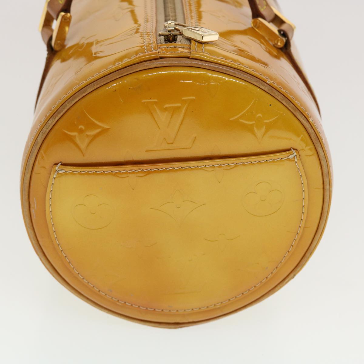 LOUIS VUITTON Monogram Vernis Bedford Hand Bag Beige M91006 LV hk704