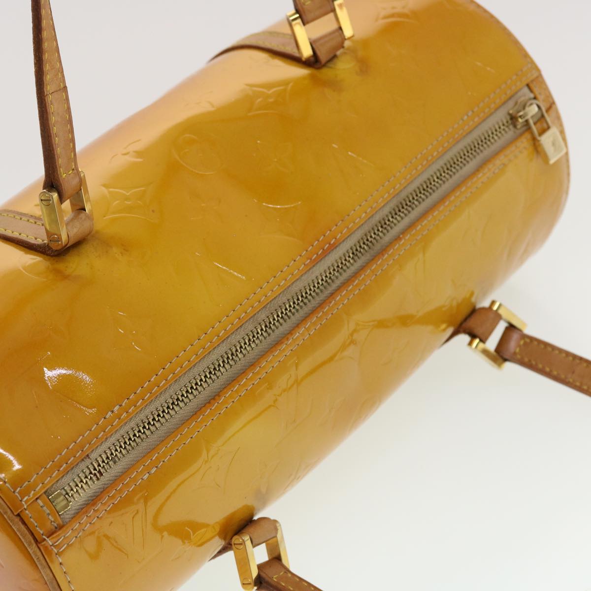 LOUIS VUITTON Monogram Vernis Bedford Hand Bag Beige M91006 LV hk704